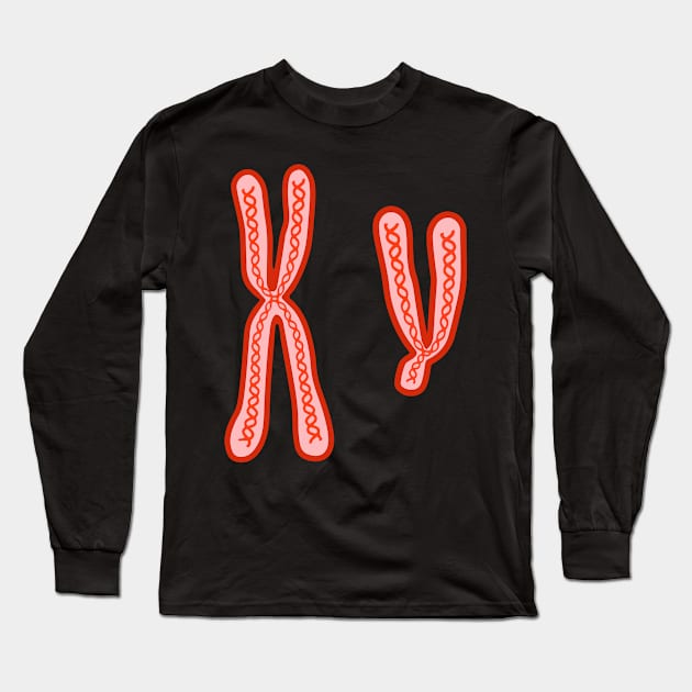 X and Y Chromosomes Long Sleeve T-Shirt by labstud